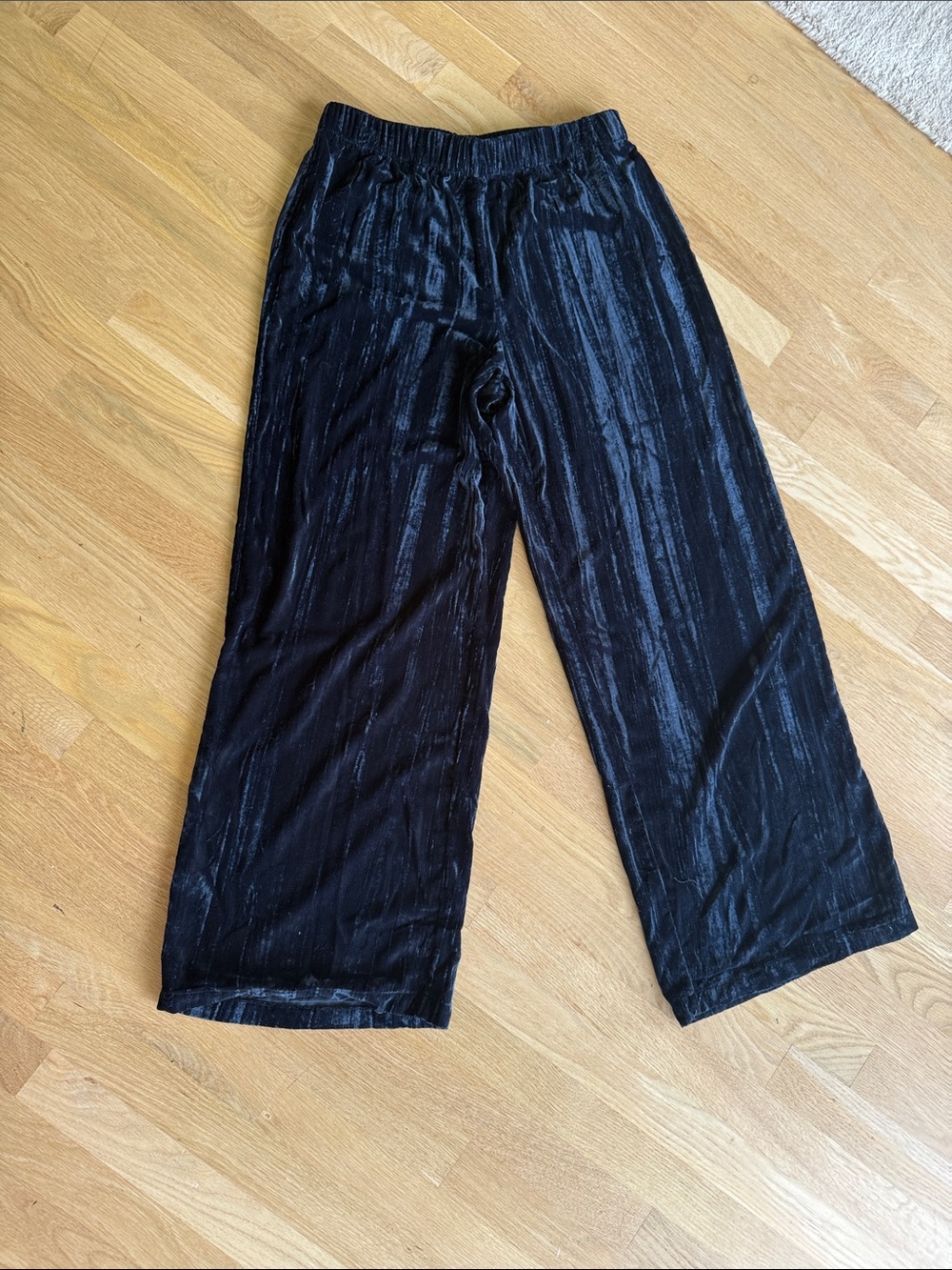 Rachel Zoe Navy Elastic Velvet Waistband Pants